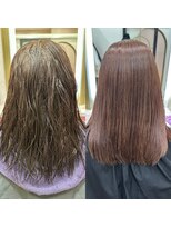 広がり、チリつく髪にオリジナル髪質改善ストレート