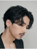 原宿ラルフカールオールバックスパイラルパーマ30代男性色気ヘア