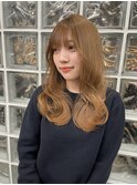 ミルクティーベージュハイトーンインナーカラーレイヤーカット