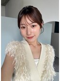 レイヤーボブ/クリップヘアアレンジ/おくれ毛/シースルーバング