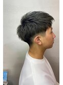 スパイキー束感ショート×スモークアッシュ