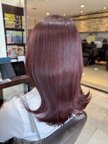 ファブ 千葉店(FaB)&nbsp;【ブリーチなしダブルカラー×ワインレッド】