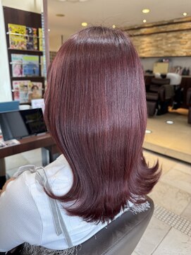 ファブ 千葉店(FaB) 【ブリーチなしダブルカラー×ワインレッド】