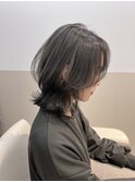 三宮 髪質改善 ウルフレイヤーカット グレージュ 前髪なし 30代