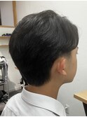 刈り上げなしセンターパート/メンズ/押上