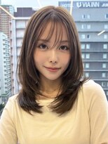 ルージュシー 堀江(RU10C)&nbsp;レイヤーカット/ブリーチなしダブルカラー/ベージュ【AI未使用】