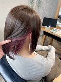 インナーカラー☆カシスピンクでさりげなく魅せる推し活ヘア