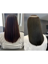 ユニクオン 金沢香林坊(UNIKUON) 髪質改善 水素カラー シルクストレート 金沢 艶髪