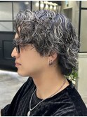 men's/顔周り/ニュアンスパーマ/黒染め/韓国/ダウンパーマ