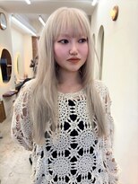 ミラ 新宿(MILA)&nbsp;ホワイトブロンド/ミルクティーベージュ/フレンチバング