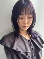 エル セルカ 高田馬場(el CERCA)&nbsp;韓国レイヤーハッシュカット×ラベンダーカラー