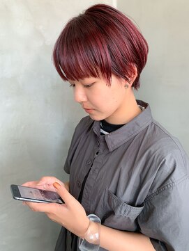 テトヘアー(teto hair) マッシュ、ワイドバング、ピンクパープル、ピンクベージュ