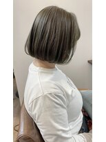 ギフト ヘアー サロン(gift hair salon) カーキグレー☆ぱつんとボブ