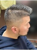 震災刈りスキンフェード