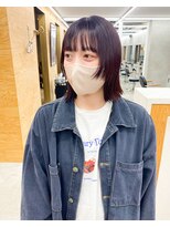 トゥコ(tuco)&nbsp;ボブ　フェイスレイヤー　前髪　パープルカラー　ロブ