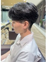 ファースト 仙台店(first)&nbsp;仙台メンズカット　センターパートカルマヘア　ニュアンスパーマ