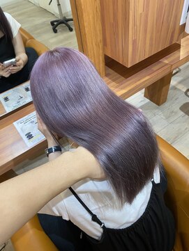 ソワン ドゥ ブレス エルネ 立花店(soin de brace elne) パープルカラー/モテカラー/ハイトーン/ブリーチカラー/艶髪