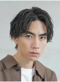 アップバング7:3センターパート6:4束感波巻きスパイラルパーマ