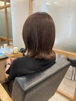 リュクスバトーバイトリコ 船橋南口店(Luxe BATEAU by tricot) ツヤ感たっぷりピンクブラウンボブ/20代30代40代