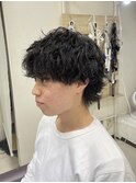 波巻きパーマ