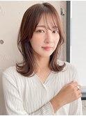 ミニウルフ デジタルパーマ サイドバング 小顔 レイヤー