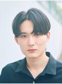 パーマなし メンズマッシュ マッシュショート 黒髪 韓国風