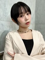 くびれマッシュミニウルフ透明感シルバーアッシュカールパーマ