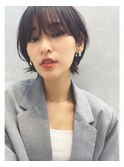 表参道/カット上手い/黒髪/小顔/ショートウルフ/ショート&ボブi3