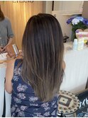 レイヤーカット×バレイヤージュ