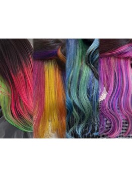 ケアブリーチで艶髪叶う。インナーカラー/イヤリングカラー/ダブルカラー/ハイトーン◇下北沢駅3分