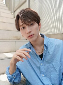 ニコ トウキョウ ロジック(nico TOKYO Logic) メンズセンターパートウルフセンターパートニュアンスパーマ襟足