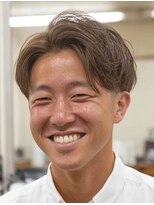 メンズ ルシードスタイル アウラ 松戸市五香(LUCIDO STYLE Aura)&nbsp;ショートセンターパート・チャコールグレーアシンメトリー/松戸