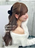 ☆顔周りカット ハーフアップ☆