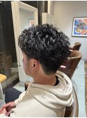 短髪パーマ