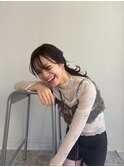 シースルーマッシュ ハンサムショート タッセルボブ
