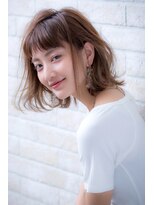 エルデ ナインズ ヘアー スタンド 川口店(elde 9's HAIR STAND)&nbsp;3Dカラーミニマムボブジグザグバングモードノットヘア