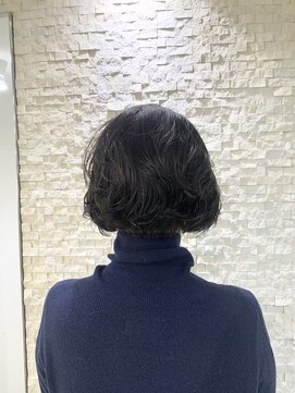 エイム 下北沢(aim) イメチェン　大人のニュアンスパーマボブ