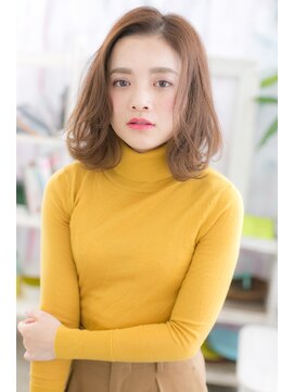 ミック ヘアアンドビューティー 大山店(miq  Hair&Beauty) かきあげ前髪抜け感ロブヘア色っぽワンレンボブa1