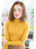 かきあげ前髪抜け感ロブヘア色っぽワンレンボブa1