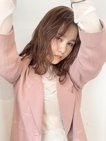 アイティーバイアルバム 藤沢店(IT by ALBUM)&nbsp;スモーキーピンクアッシュ_斜めバンググレージュカラー_99118