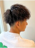 バーバー理容室 ショートマッシュ ツイストスパイラルパーマ