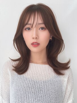 ユーフォリア 銀座本店(Euphoria) 顔周りレイヤー シースルーバング チョコレートカラー くびれ