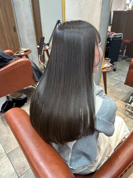 シアー(SHEER.) 髪質改善カラー×オリーブベージュ【表参道,青山,外苑前美容室】
