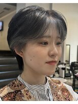ノラ ヘアーサロン(NORA HAIR SALON)&nbsp;韓国2wayマッシュウルフインナーカラーシルバー