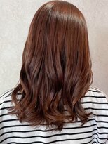 ビスクヘアデザイン(bisq hair design)&nbsp;ブラウン　外はね　ミディアムレイヤー　くびれ　髪質改善カラー