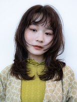 ロンドアンメゾン 原宿(Lond un Maison.)&nbsp;姫カット顔周りレイヤーカット×セミディ×暖色カラー[原宿]