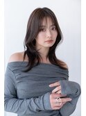 韓国風レイヤーカット髪質改善ダブルカラーミルクティーベージュ