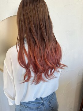 ヘアメイク シンズ レインボー(Hair Make SHIN'S RAINBOW) ピンクグラデーション/ブリーチ/高松