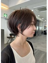 ビューエヒメ(VIEW EHIME)&nbsp;20代30代40代秋色くすみベージュ耳かけボブ