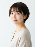 大人女性に似合うショート/ナチュラルスタイル/ハイライト